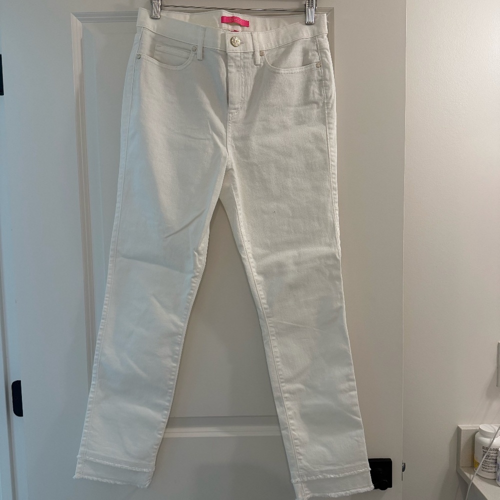 Lilly Pulitzer South Ocean High Rise White Jeans